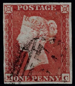 1841 1d Pale Red-Brown Plate 173 MC 4m STATE ONE Very Fine Used - Picture 1 of 1