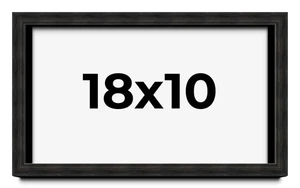 18x10 Shadow Box Black Rustic Barnwood Display Frame | 1.125 Inch Deep | 0.875 - Picture 1 of 4