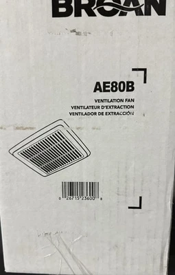 Broan Flex Series AE80B 80 CFM Ceiling Bathroom Exhaust Fan - Image 1 of 4