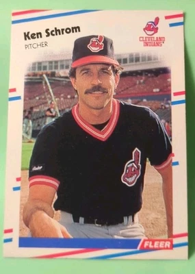 1988 Fleer - Ken Schrom #614 - Cleveland Indians  - Image 1 of 2