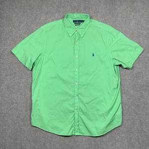 Camisa Ralph Lauren Peso Pluma Sarga Para Hombres XL Calce Desacopado Verde Manga Corta - Imagen 1 de 9