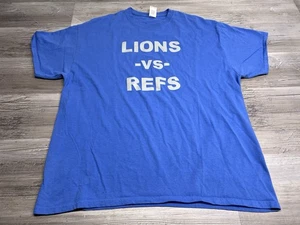Detroit Lions T-Shirt Lions Vs. Refs NFL Football lustige Grafik Tee Herren Größe XL - Bild 1 von 6