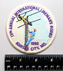⭐VINTAGE 13TH ANNUAL INTERNATIONAL LINEMAN'S RODEO 1996 KANSAS CITY, MO PATCH - Picture 1 of 4