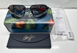 NEU Maui Jim Castles 61 mm schwarz polarisierte Sonnenbrille MJ0728S-001 KOSTENLOSER Versand - Bild 1 von 8