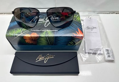 NEW Maui Jim Castles 61mm Black Polarized Sunglasses MJ0728S-001 FREE Shipping - Image 1 of 4