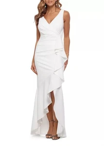 Betsy & Adam petite Ruffled High-Low GownSz8P $249 - Bild 1 von 7