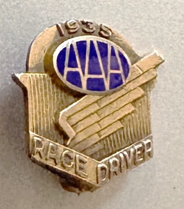 Rare 1935 AAA RACE DRIVER PIN; 10K Solid Gold; # 187; Indianapolis 500, May 30 - Picture 1 of 2