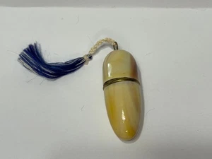 Vintage Brass and Enamel Travel Sewing Kit with Tassel Made in Germany - Picture 1 of 5