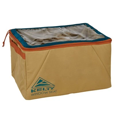 Kelty Window Seat Camping Travel Organizer Caddy Dull Gold Deep Teal 15x12x12 - Image 1 of 4