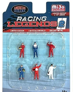 1/64 diorama americano 6 piezas. Juego de 2 figuras Racing Legends - exclusivo de MiJo - Imagen 1 de 3