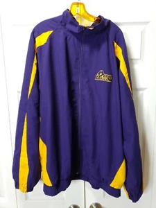 Russell Athletic Purple East Carolina Full Zip Windbreaker Jacket Men's XL - EUC - Picture 1 of 7