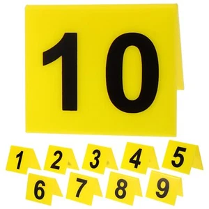 Luxshiny 10pcs Acrylic Tent Table Numbers 1-10 Double Side Numbered Table Ten... - Picture 1 of 9