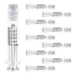 10 Stück 1ML Borosilikatglas Spritze Hitzebeständige Luer Lock Spritze ohne N... - Bild 1 von 6