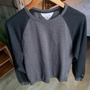 Rag & Bone Made Peru Baumwolle Langarm Rundhals Henley Unisex Grau Shirt Top - Bild 1 von 7
