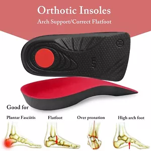 3/4 plantillas ortopédicas para zapatos soporte de inserto fascitis plantar pies planos dolor en los pies - Imagen 1 de 11