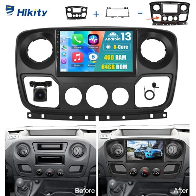 4+64G Carplay Autoradio GPS Navi Für Opel Movano B Renault Master 3 FM WIFI RDS - Bild 1 von 4