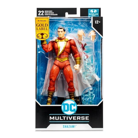 SHAZAM! action figure MCFARLANE gold label collection NEW chase DC Cover