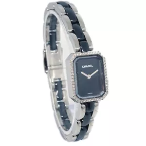 Chanel Premiere H2163 Quartz Watch Ceramic SS Diamond 134061 - Picture 1 of 7