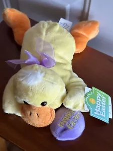 NWT Walmart HAPPY EASTER Yellow DUCK Plush Soft Stuffed Animal Toy 9" - Picture 1 of 5