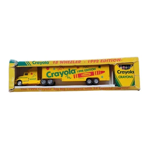 1992 Crayola Big Rig Semi 18-Wheeler 24 Crayons New Open Box Vintage - Picture 1 of 8