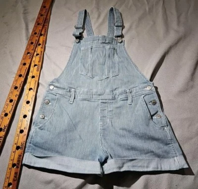 Mono Gap Mujer Medio Azul Ferrocarril Denim Informal Puños Pantalones Cortos  Foto 1 de 4