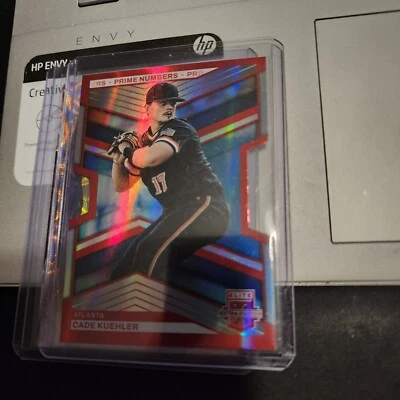 2023 PANINI EEE RED PRIME NUMBERS DIE-CUT #38 CADE KUEHLER RC 117/200 - ATLANTA - Image 1 of 2