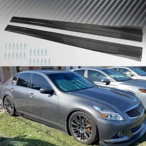 For INFINITI G37 G35 Sedan Side Skirt Extension Splitter Carbon Fiber Panel US - Picture 1 of 11