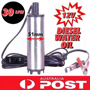 12v Dc Submersible Transfer Diesel Oil Solar Pump Battery 44 Gallon Drum Pump - Picture 1 of 9