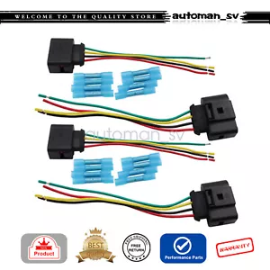 4 Pack Ignition Coil Connector Harness Plugs Wiring W/Terminals For Audi A4 VW - Picture 1 of 6