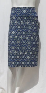 Gonna al ginocchio nuova con etichette LULAROE USA blu stampa floreale elasticizzata CASSIE matita XL 18 20 - Foto 1 di 5