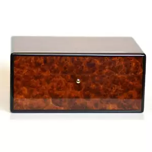 ARCADIA SCATOLA PORTA SIGARI HUMIDOR RADICA DI AMBOINA E CEDRO FATTA A MANO - Foto 1 di 5