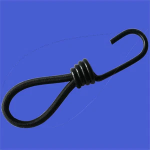 1 -15 Expander haken 13 cm schwarz Expandergummi Expanderschlinge Anhängernetz - Picture 1 of 12