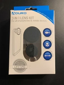 Aduro 3 in 1 Magnetic Detachable Lens Kit for all smartphones & mobile devices - Zdjęcie 1 z 2
