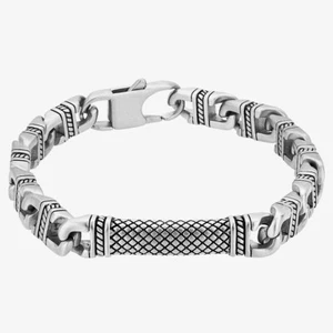 Pulsera de eslabones texturizados Bourne and Wilde para hombre UR27-01 - Imagen 1 de 2