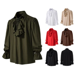 Medieval Men Shirt Victorian Poet Vampire Shirt Renaissance Women Pirate Shirt - Picture 1 of 43