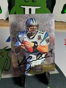 1996 Fleer Metal Kerry Collins Card #18 w/ On Card Autograph - Picture 1 of 8
