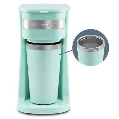 Cafetera compacta personal de un solo servicio EHC113M incluye 14 oz. Stainle Foto 1 de 4
