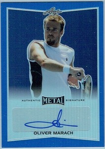 2016 LEAF METAL TENNIS BLUE #BAOM1 OLIVER MARACH #28/50