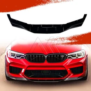 SE ADAPTA A BMW F90 M5 2018-2020 PRE-LCI NEGRO BRILLANTE PARACHOQUES DELANTERO ALERÓN DIVISOR - Imagen 1 de 8