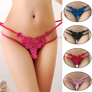 2 Piece Lace Floral Panties Underwear Ladies Sexy Briefs Thongs G-String Knicker - Picture 1 of 16