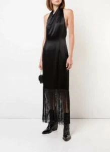 JILL JILL STUART 252421 Women Fringed Tea Length Cocktail Dress Size 12 - Picture 1 of 2