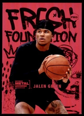 2021 2021 Metal Champions Fresh Foundation Red PMG #FF1 Jalen Green RC 041/150 - Image 1 of 2