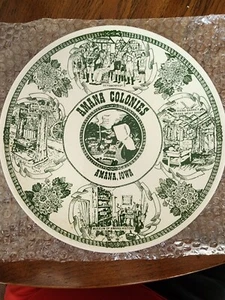 Vintage Amana Colonies Iowa IA Souvenir Plate 10" Collectors Made In USA - Picture 1 of 2