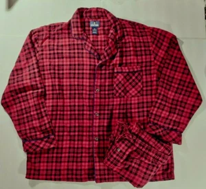 STAFFORD Men's XXL Red Buffalo Plaid Cotton Flannel Pajama Set Shirt Pants - Picture 1 of 9