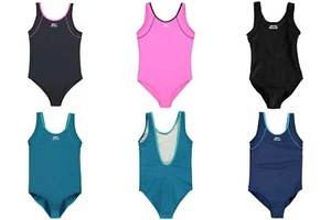 Traje de baño Slazenger básico edad 7 8 9 10 11 12 13 NUEVO Disfraz de baño negro azul - Imagen 1 de 5
