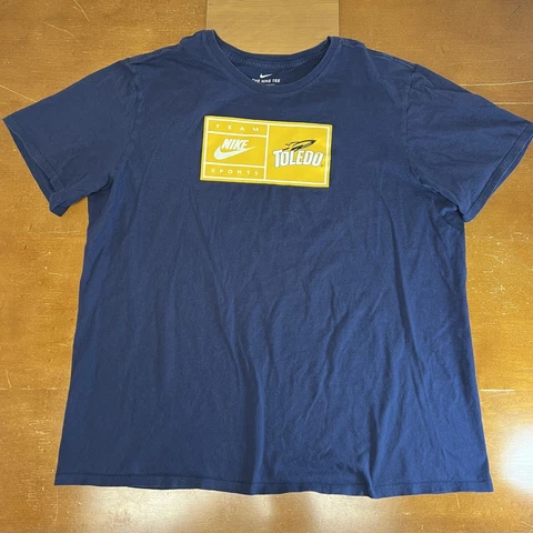 Toledo Rockets Shirt Mens 2XL Blue Short Sleeve Athletic Cut Nike Cover
