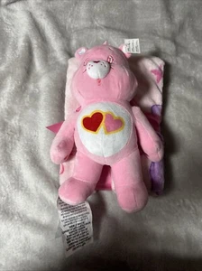 Care Bears Pink Valentine’s Day Hearts Hugger Plush and Soft Throw Blanket Set - Picture 1 of 3