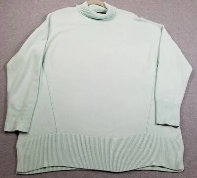 Suéter French Connection Para Mujer Mediano M Verde Manga Larga Cuello Tortuga Elástico Foto 1 de 4