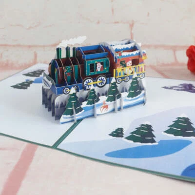 Christmas Pop Up Card | Christmas Train | 3D Card - Image 1 of 4