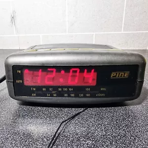 More details for pine vintage digital clock radio model 1100 rare 